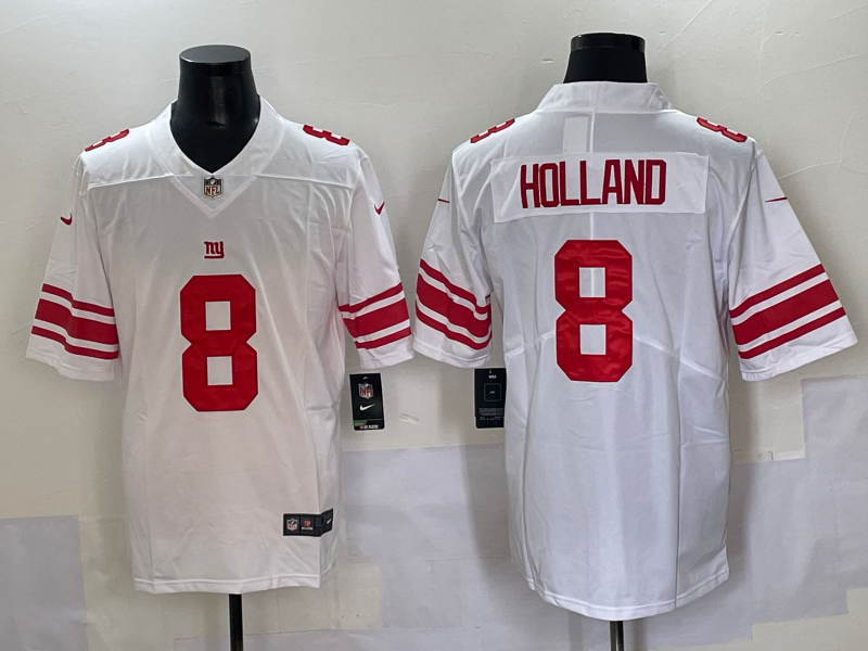Men's New York Giants Jevon Holland #8 White Jersey